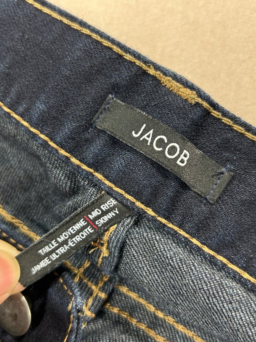 JACOB Jeans Women's Size 30 Blue Denim Dark Wash Mid Rise Skinny Stretch - Picture 6 of 13